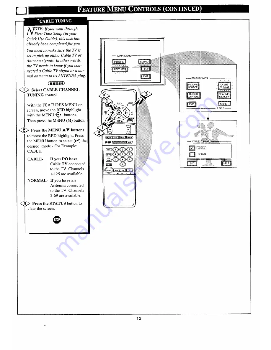 Magnavox 7P5430W Owner'S Manual Download Page 12