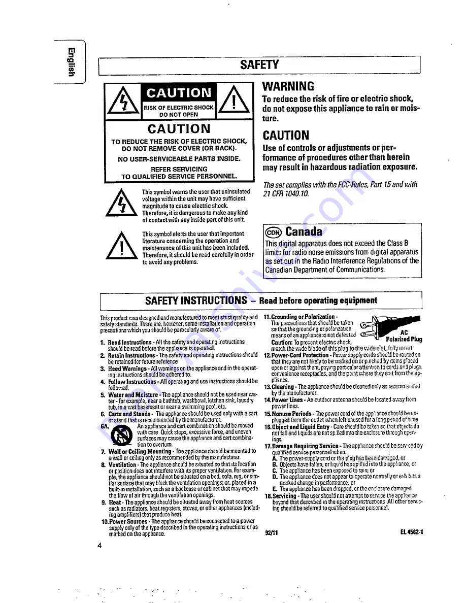 Magnavox AZ 8140 User Manual Download Page 4