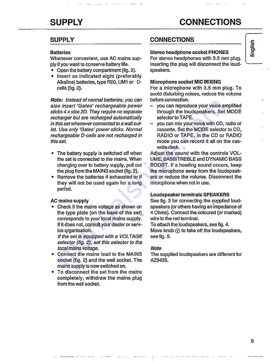 Magnavox AZ 9430 Operating Instructions Manual Download Page 9