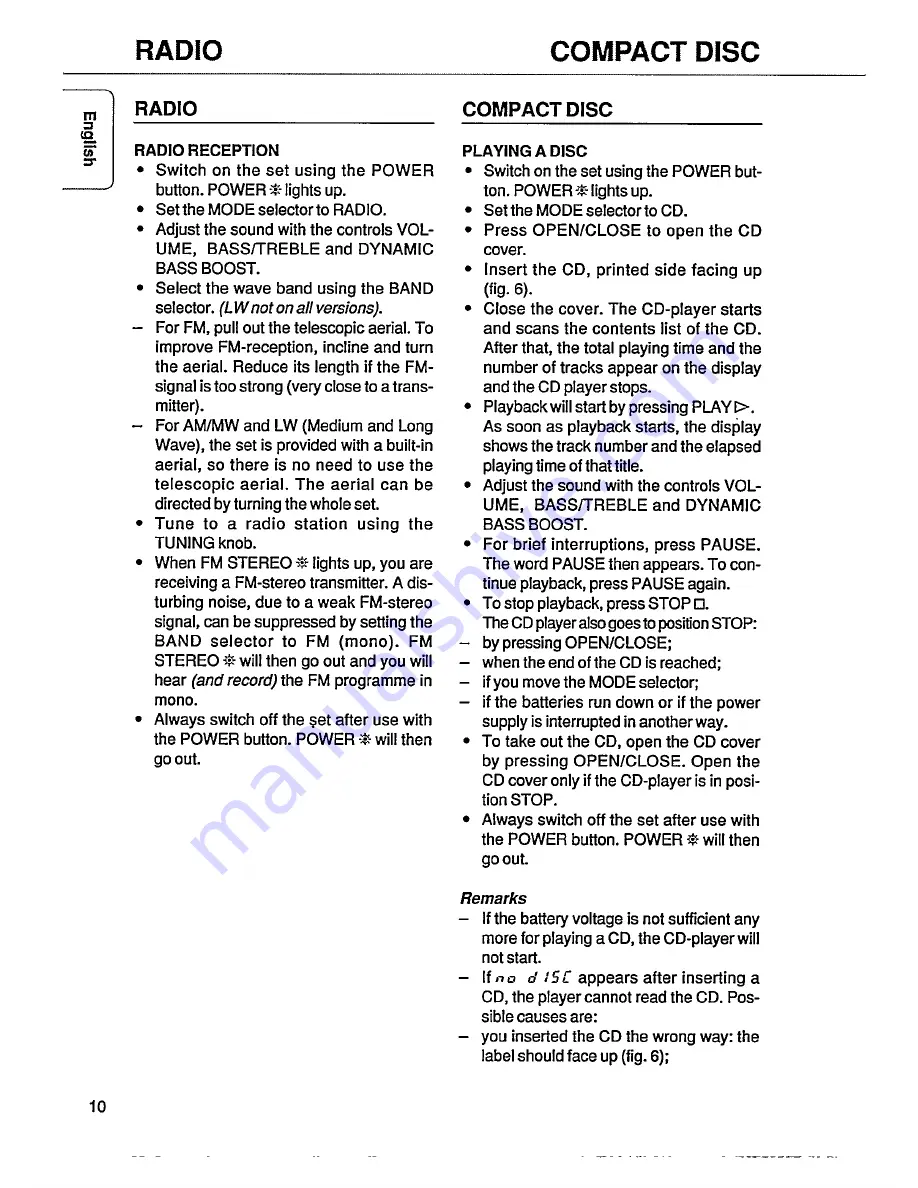 Magnavox AZ 9430 Operating Instructions Manual Download Page 10