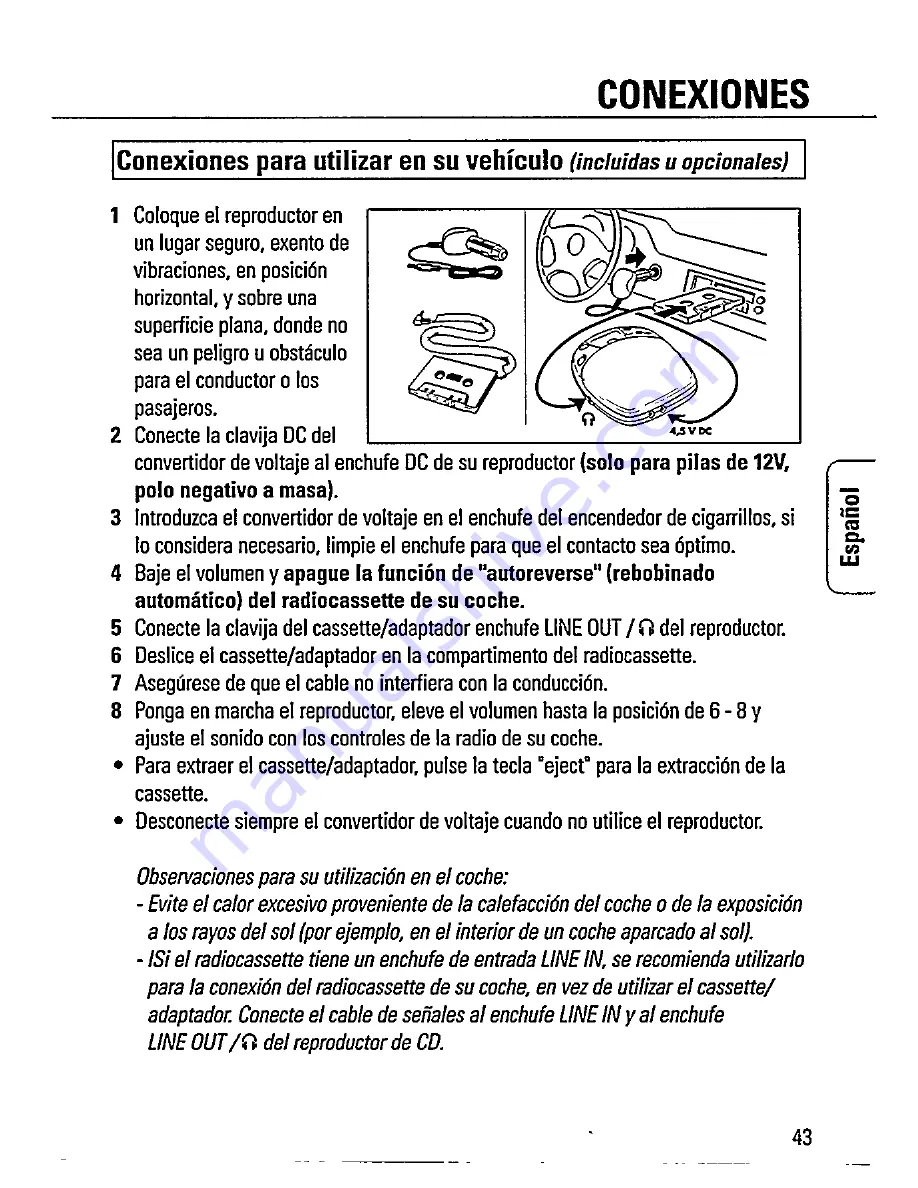 Magnavox AZ7275 - Cd Personal Manual De Usuario Download Page 7