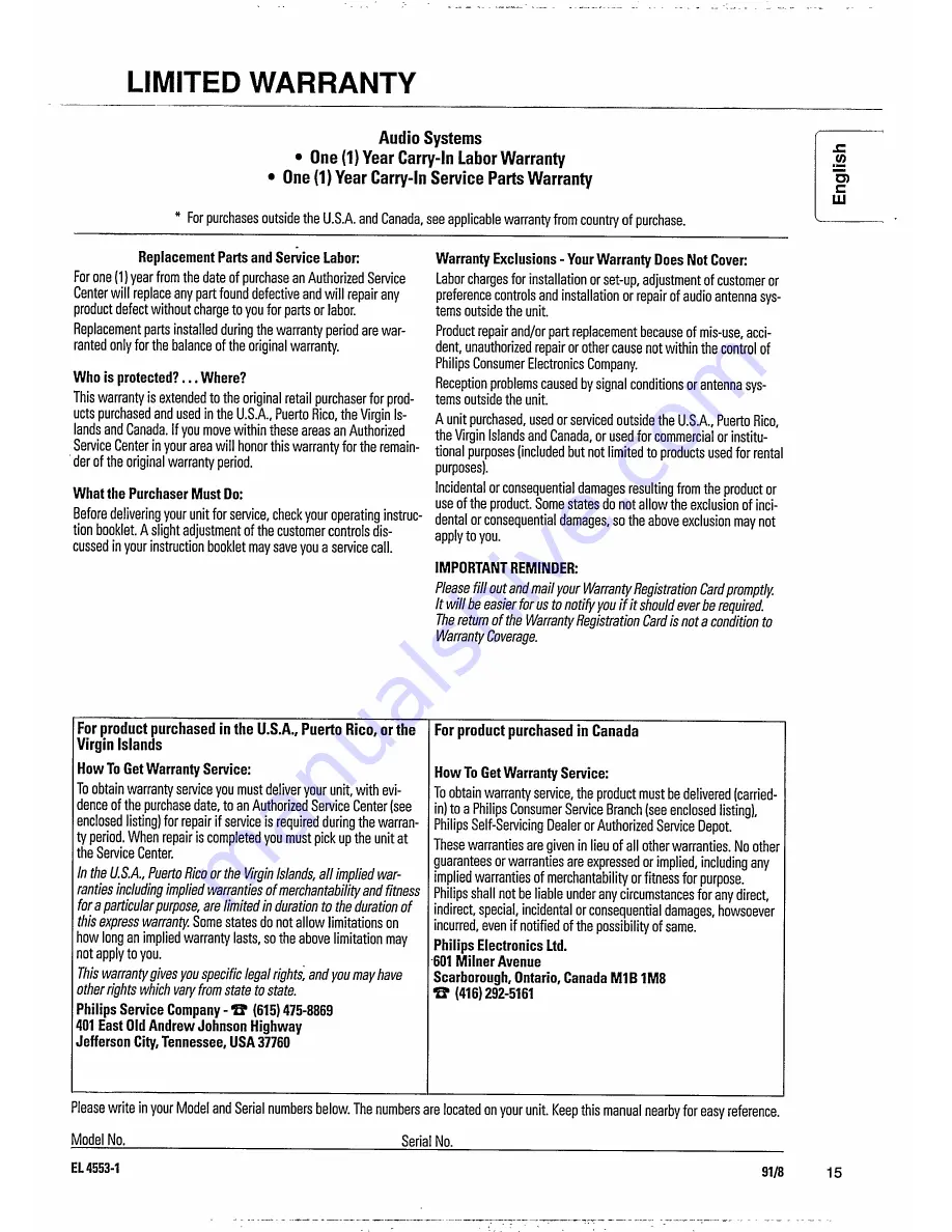 Magnavox CDC745 User Manual Download Page 17