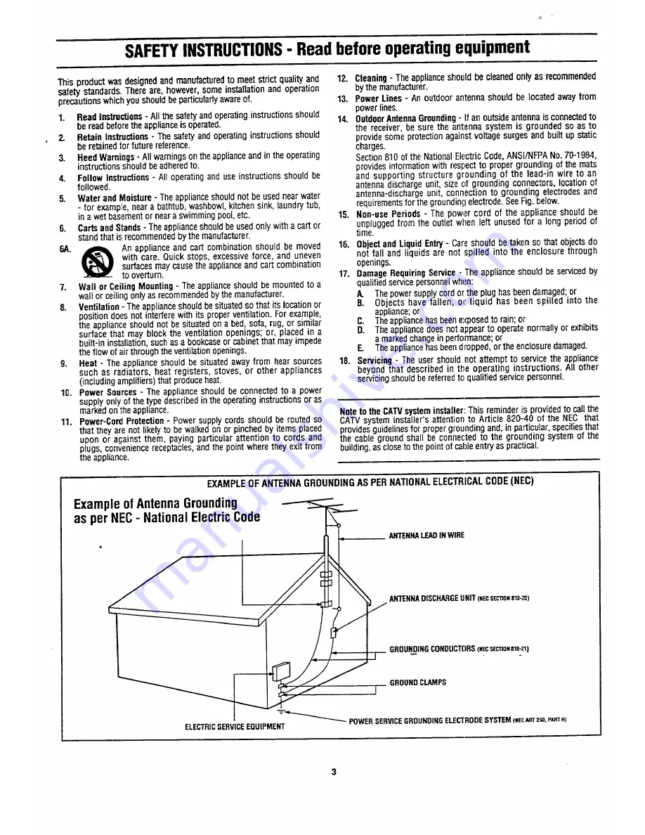 Magnavox FP5220W Owner'S Manual Download Page 3