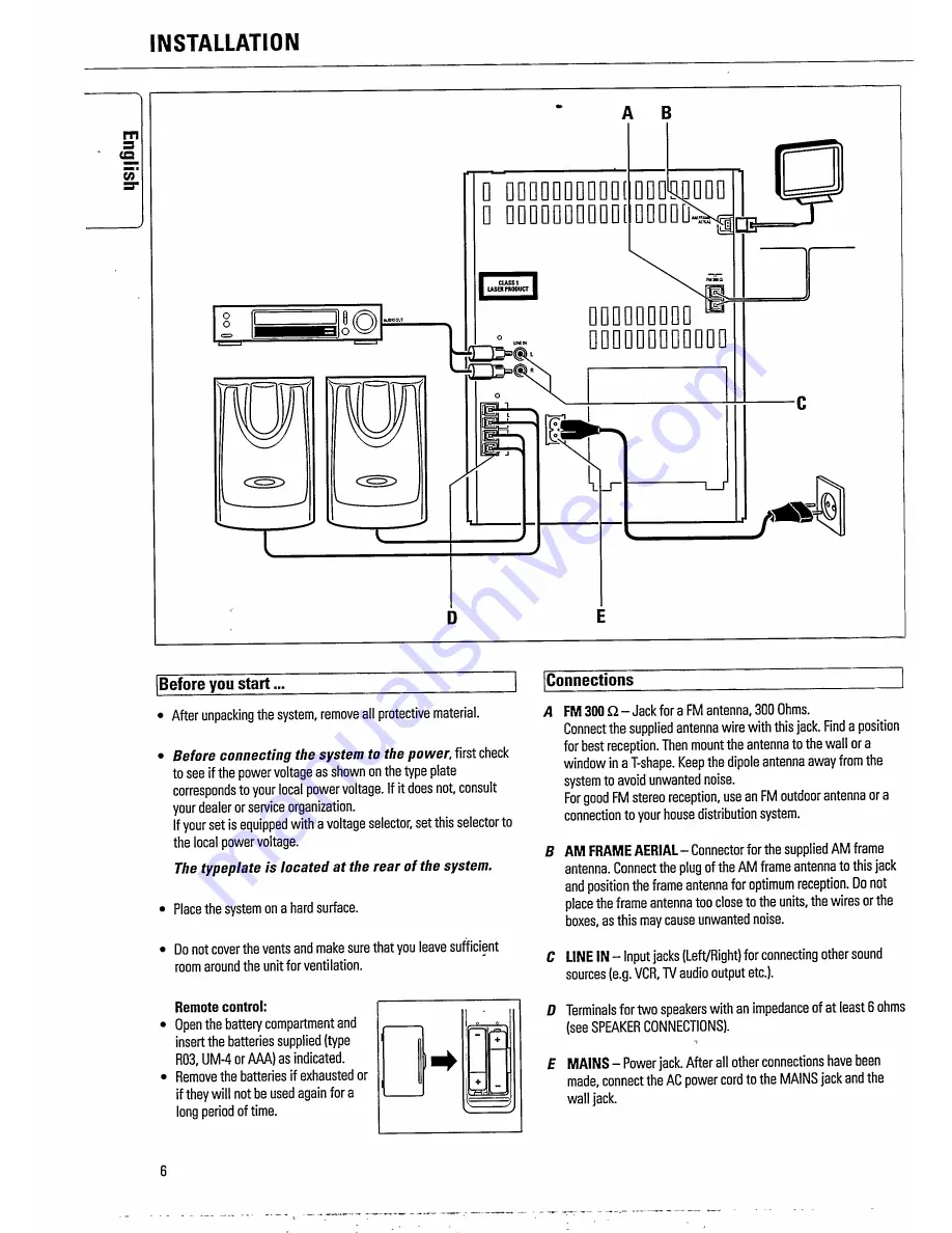 Magnavox FW620C/20 Скачать руководство пользователя страница 6