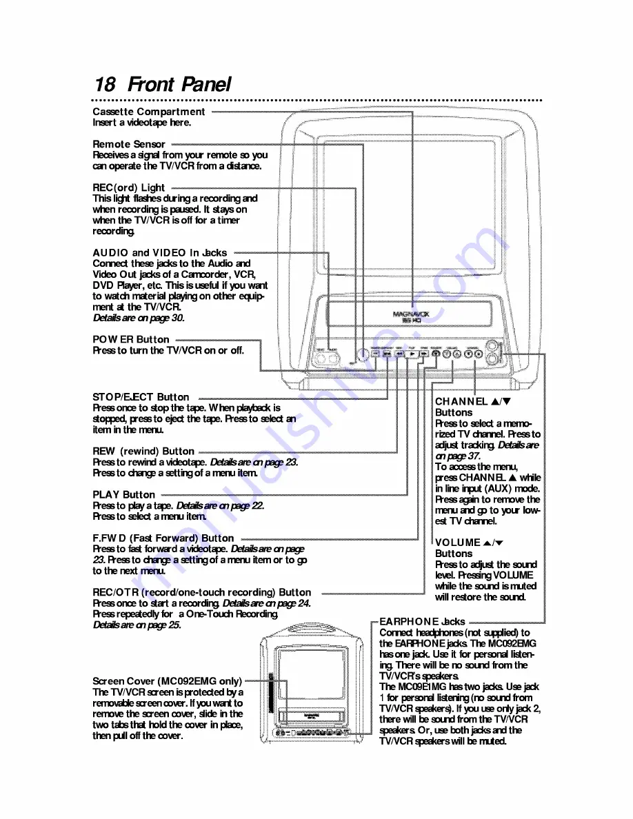 Magnavox M C09E1M G Owner'S Manual Download Page 18