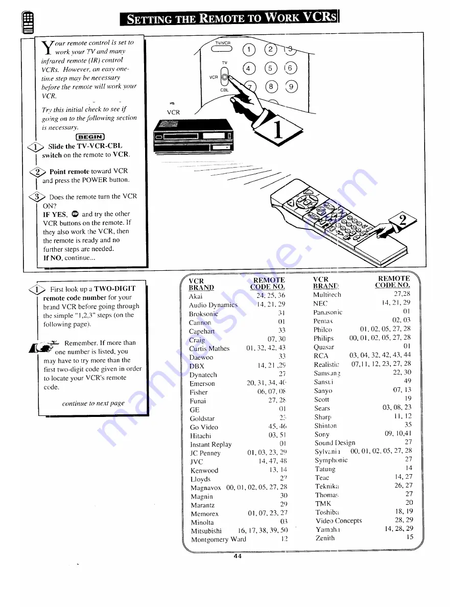 Magnavox PR3046A101 Скачать руководство пользователя страница 44