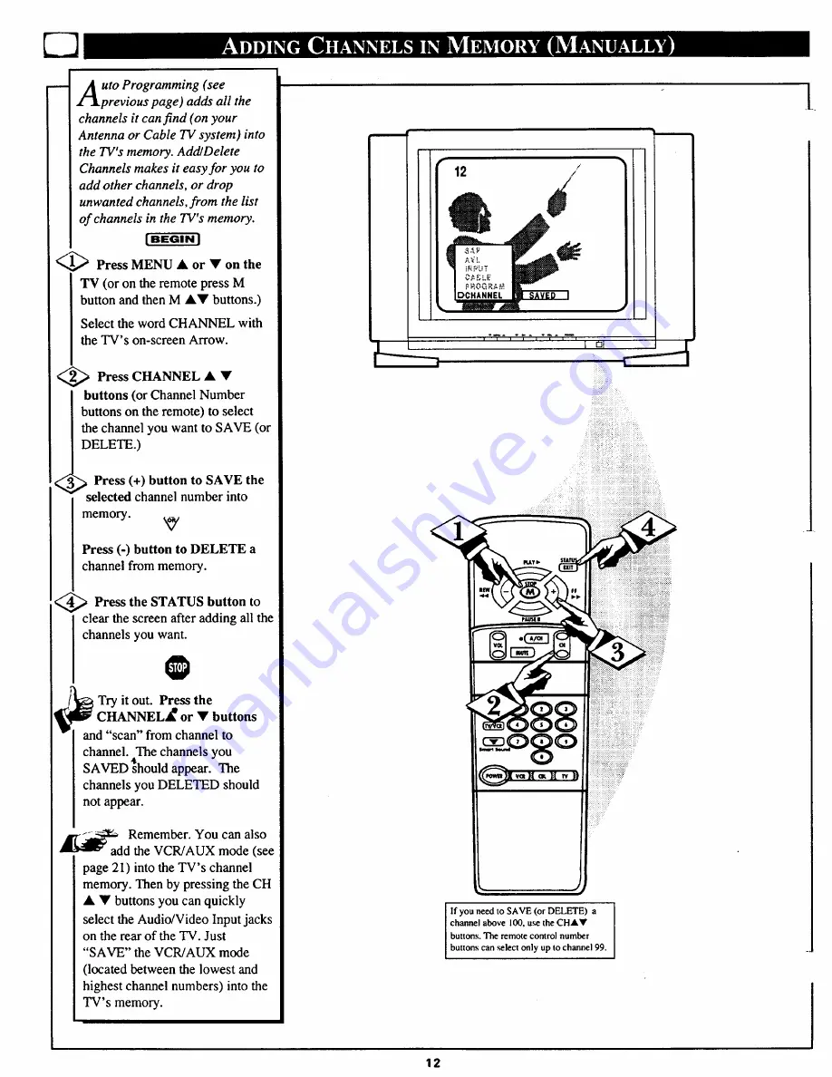 Magnavox PS1980 Owner'S Manual Download Page 12