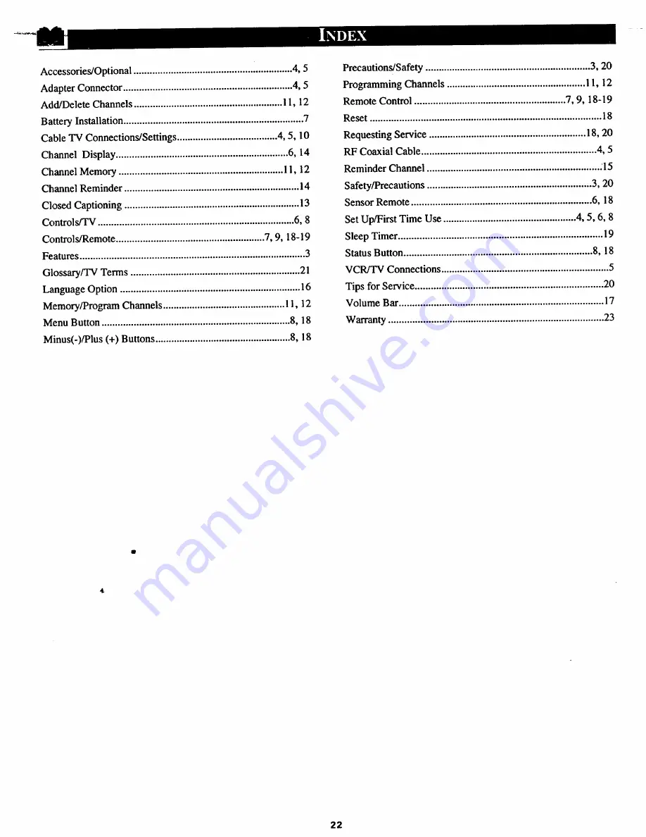 Magnavox TR2510 Owner'S Manual Download Page 22