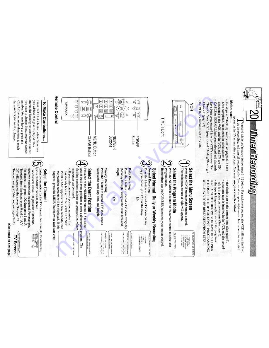 Magnavox VR9242 Скачать руководство пользователя страница 20