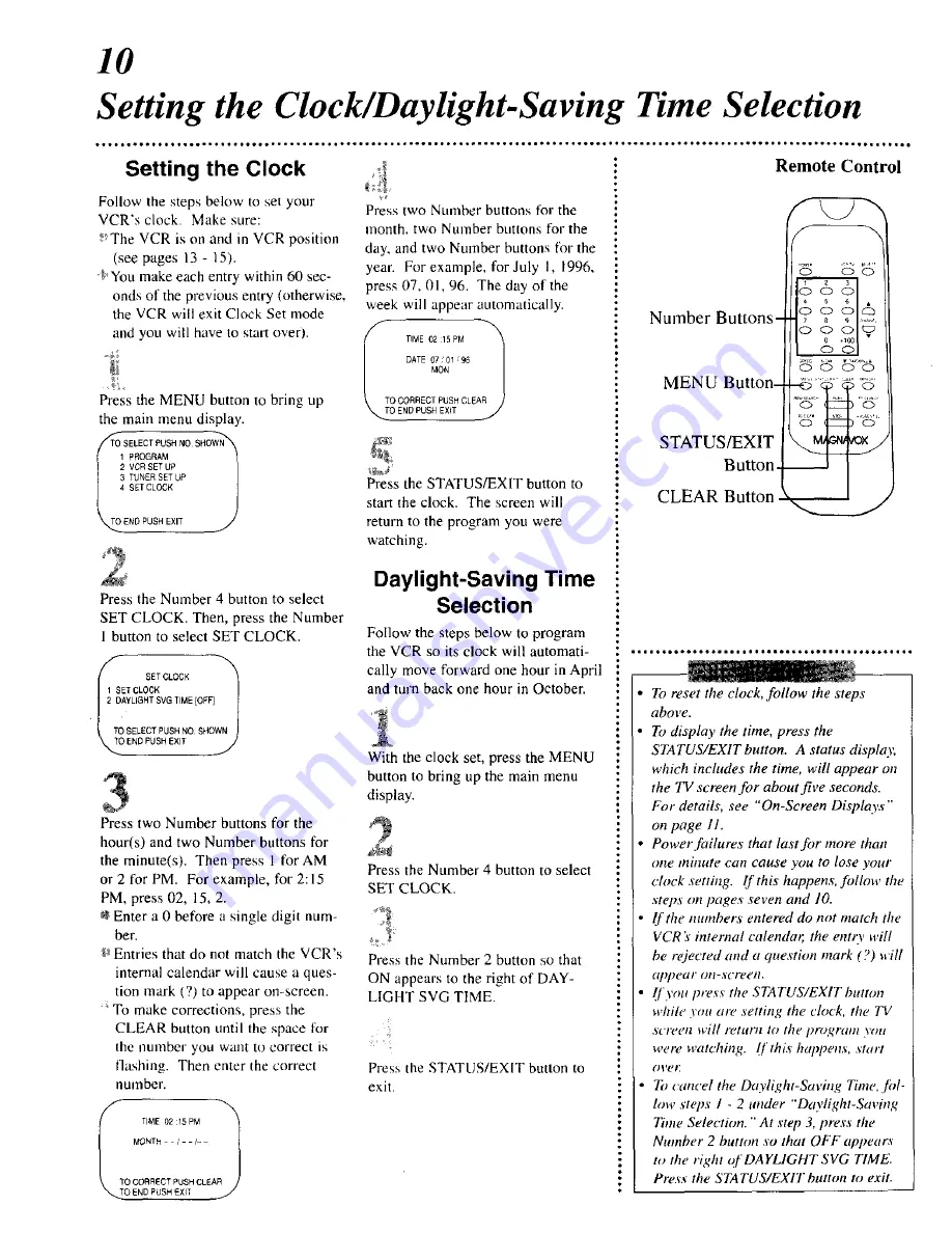 Magnavox VRU262AT Owner'S Manual Download Page 10