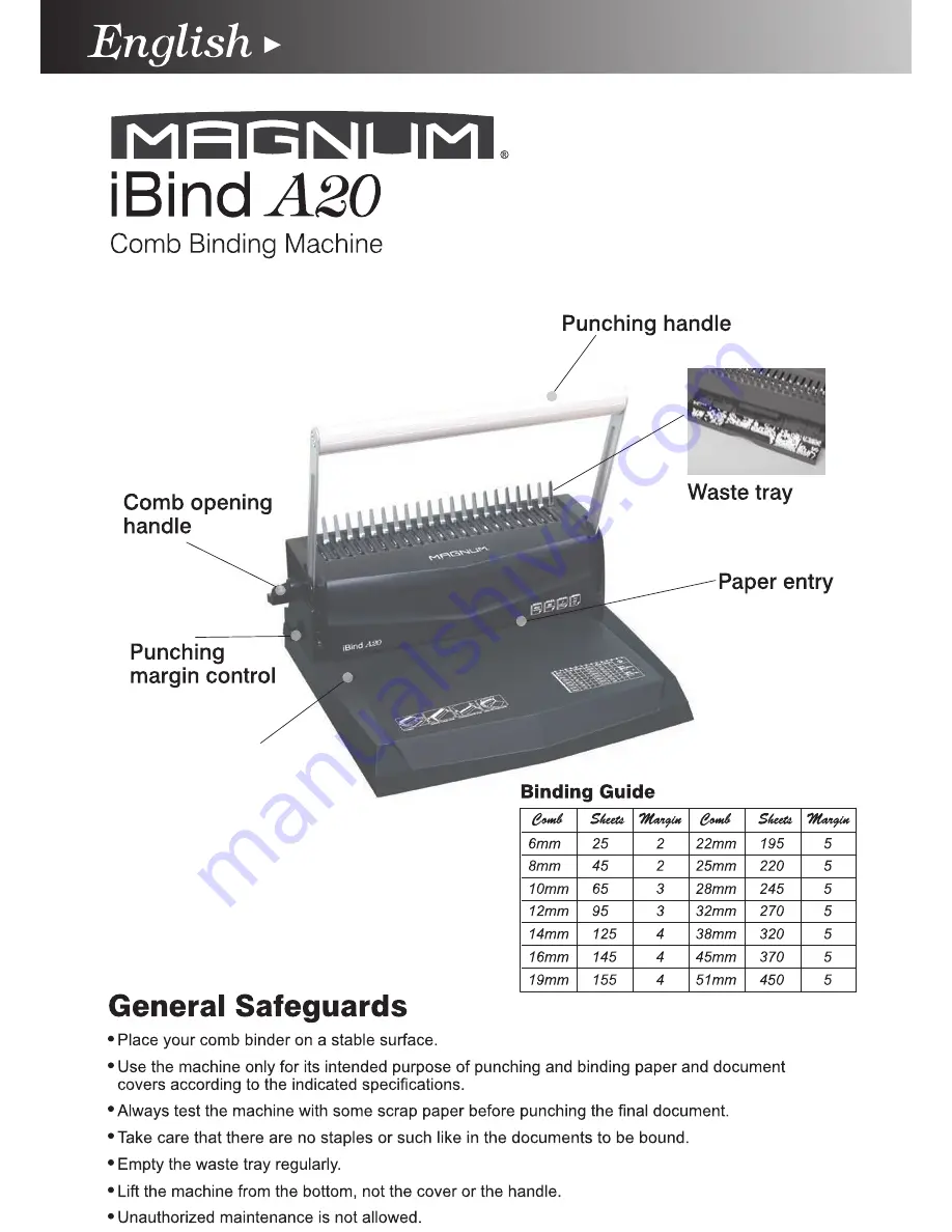 Magnum iBind A20 Manual Download Page 2