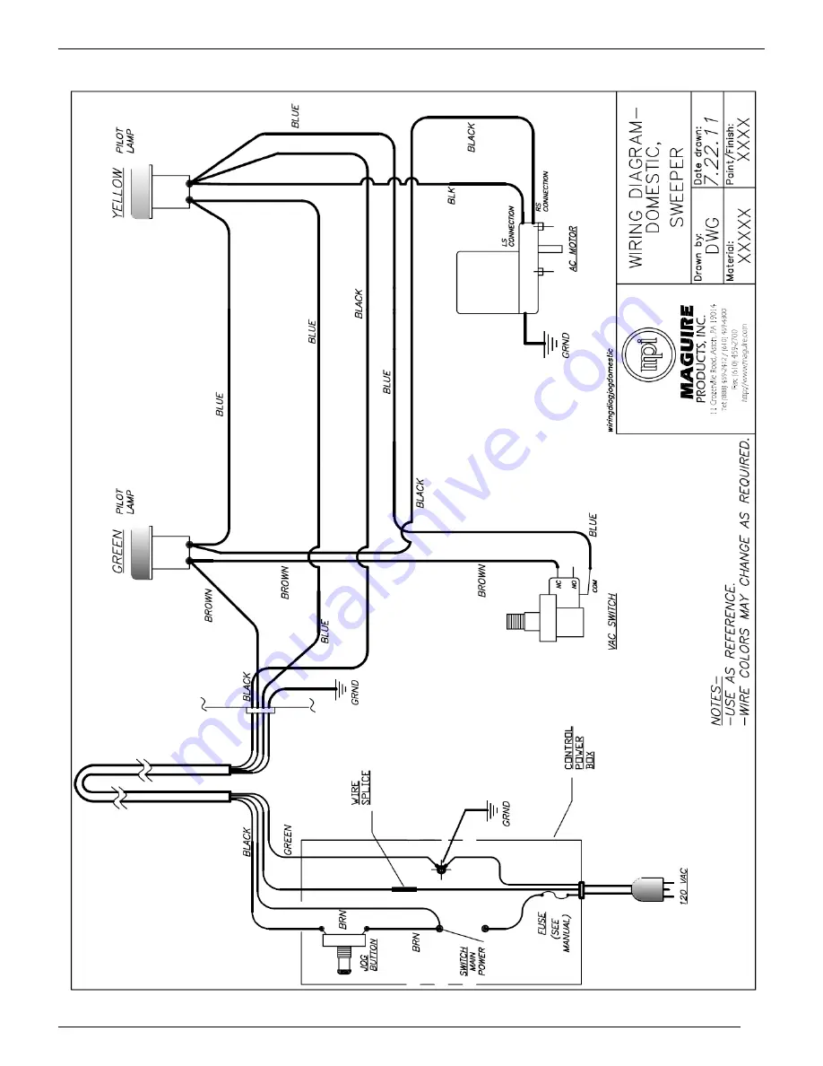 Maguire Products SW SERIES Instruction And Operation Manual Download Page 11