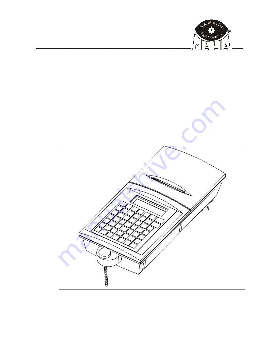 MAHA VZM 300 Original Operating Instructions Download Page 1