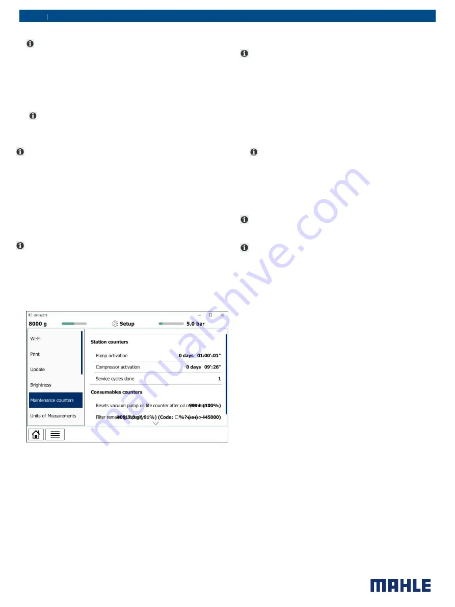 MAHLE ArcticPRO ACX2180 Operation Manual Download Page 23