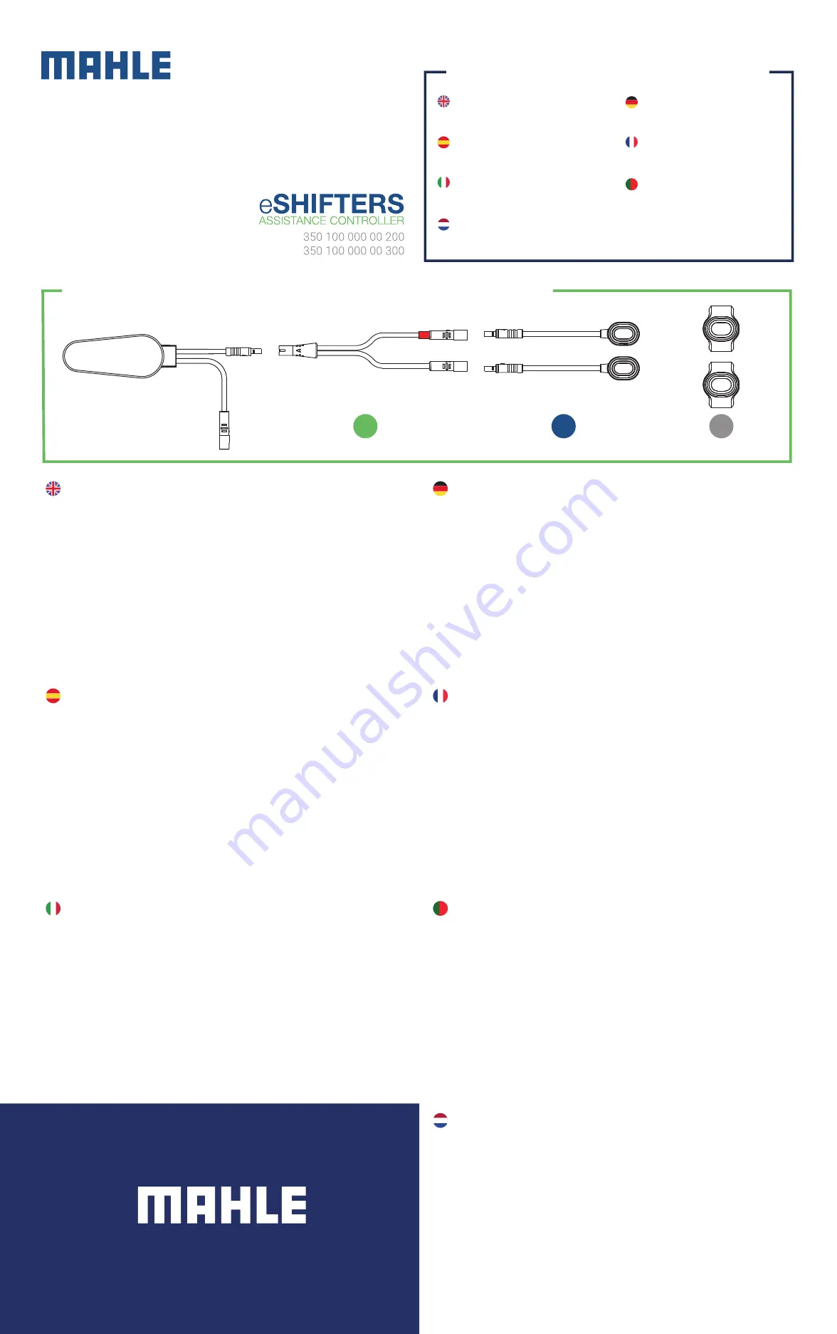 MAHLE eSHIFTERS User Manual Download Page 1