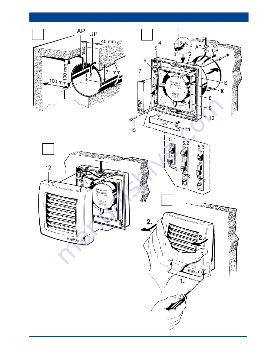 Maico ECA 120 K SERIES Mounting And Operating Instructions Download Page 3