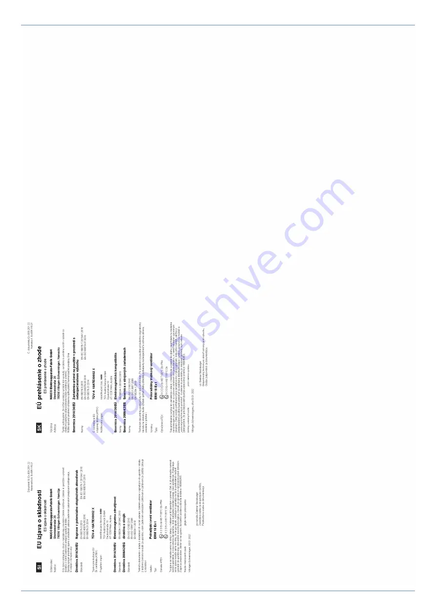 Maico ERM 18 Ex e Operating Instructions Manual Download Page 125