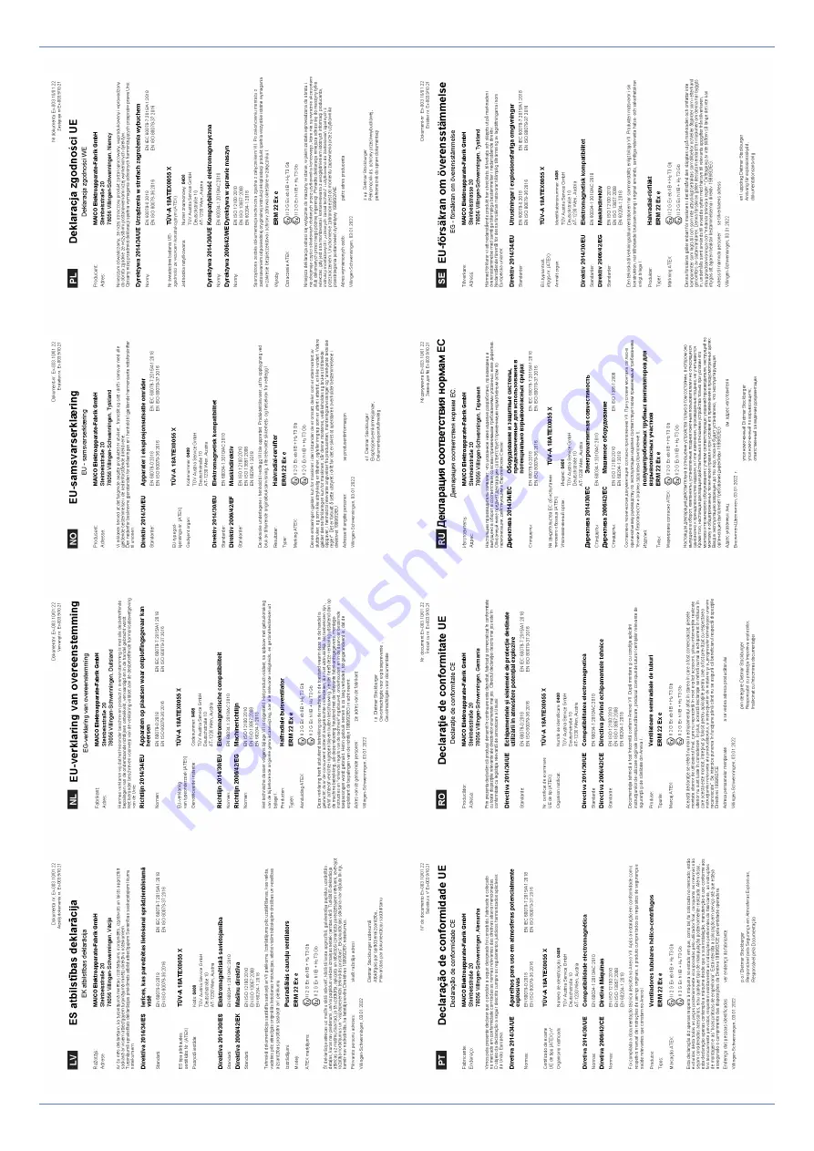 Maico ERM 18 Ex e Operating Instructions Manual Download Page 128