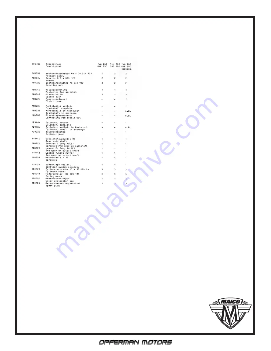 Maico GM STAR 250 1986 Скачать руководство пользователя страница 29