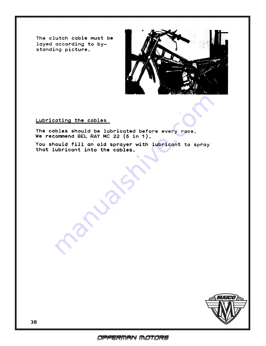 Maico Motocross 250 1981 Technical Data, Owner'S Manual Download Page 39