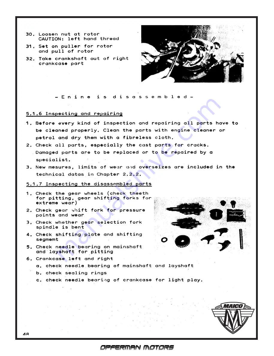 Maico Motocross 250 1981 Technical Data, Owner'S Manual Download Page 49