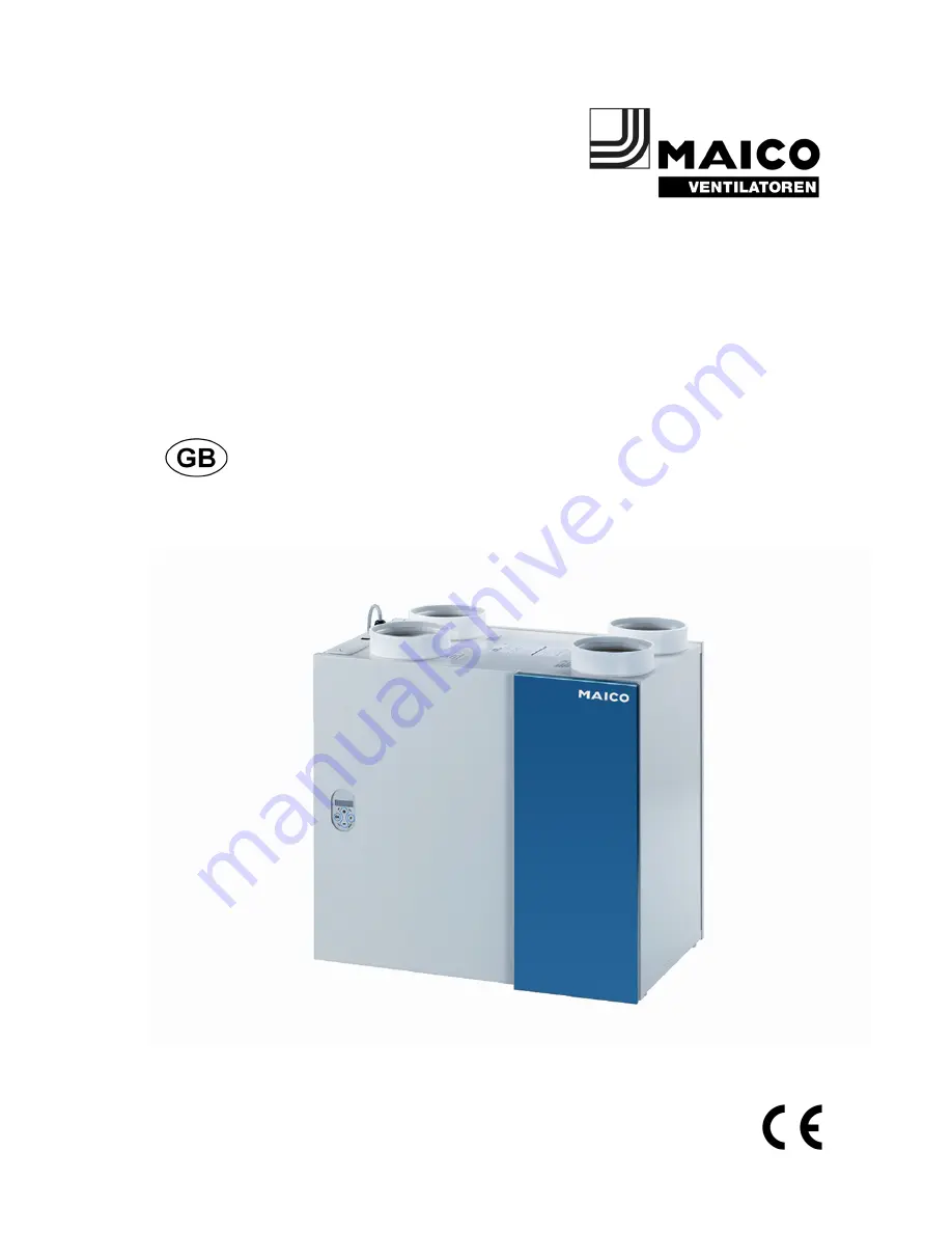 Maico WRG 400 EC Mounting And Operating Instructions Download Page 1