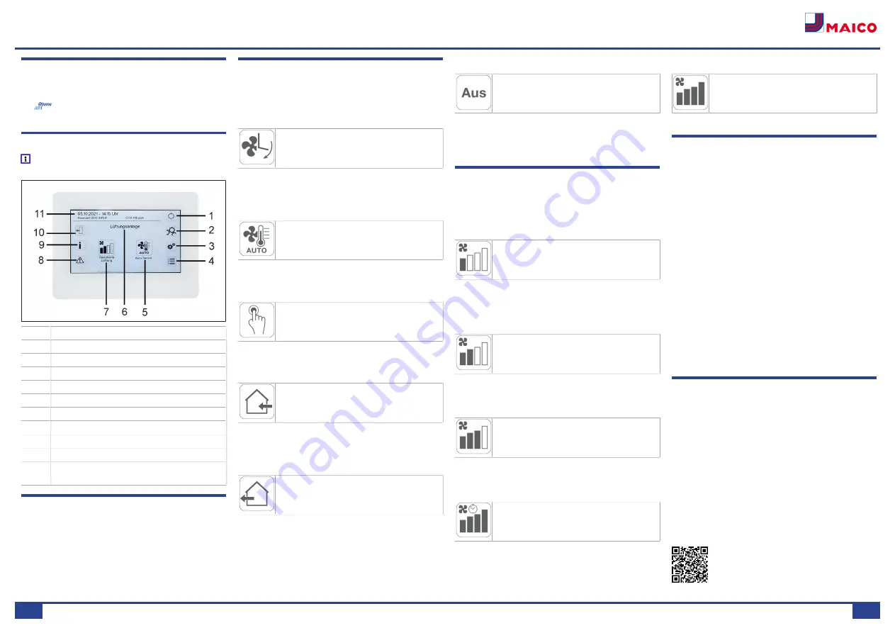 Maico WS 160 Flat Installation, Commissioning And Maintenance Instructions Download Page 9