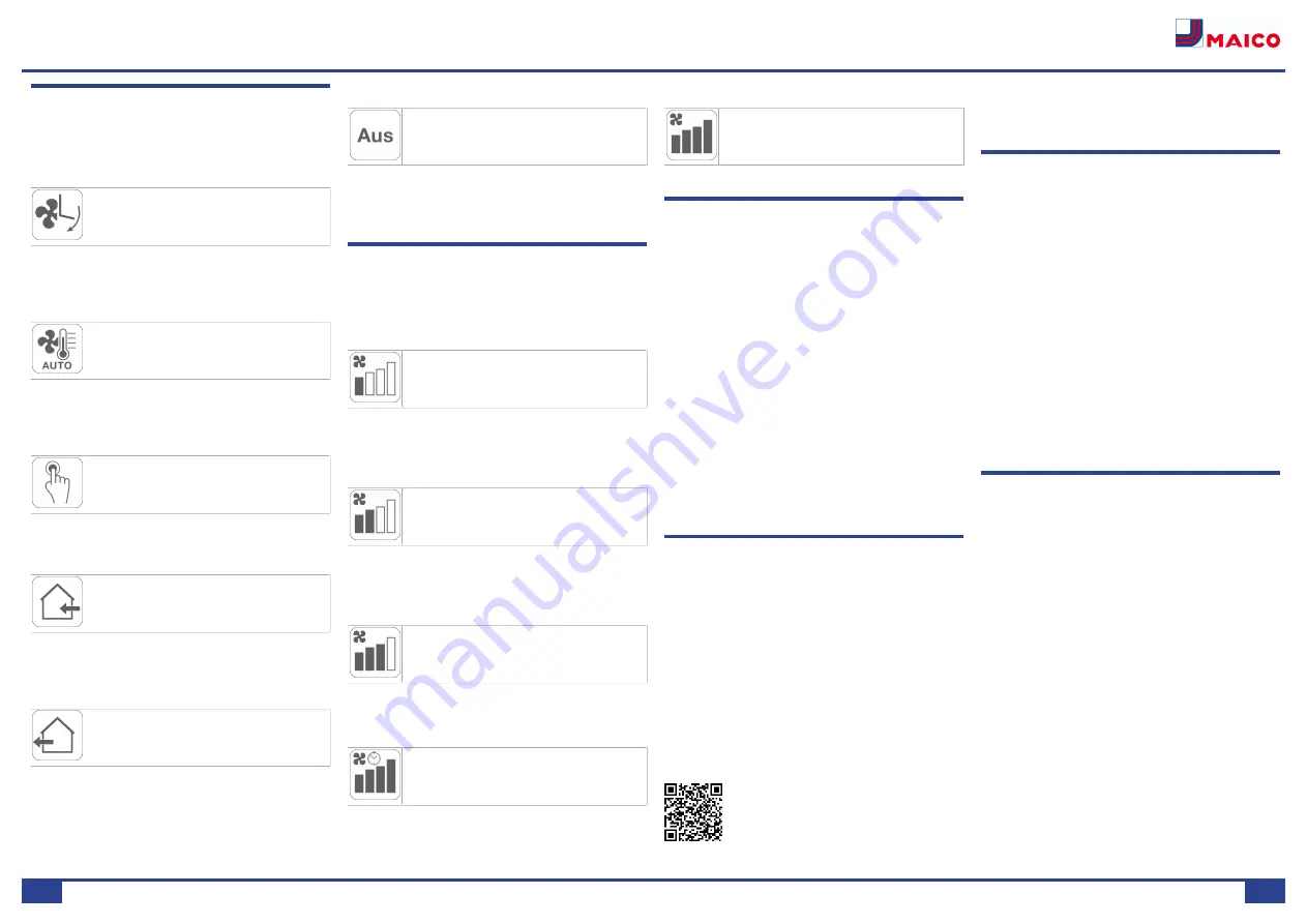 Maico WS 160 Flat Installation, Commissioning And Maintenance Instructions Download Page 19