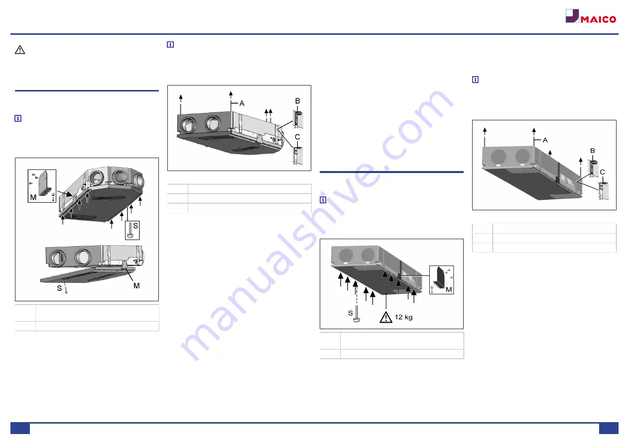 Maico WS 160 Flat Installation, Commissioning And Maintenance Instructions Download Page 25