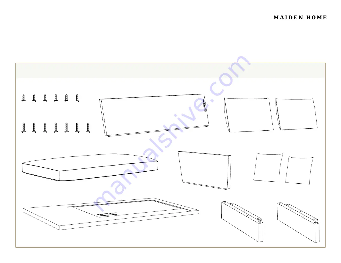 Maiden Home Muir Sofa Assembly Instructions Manual Download Page 2