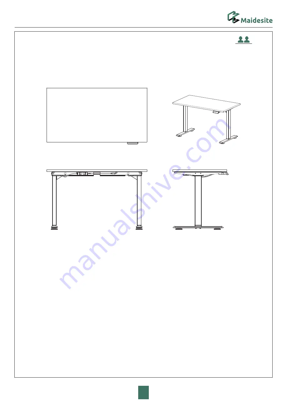 Maidesite Standing Desk Скачать руководство пользователя страница 12