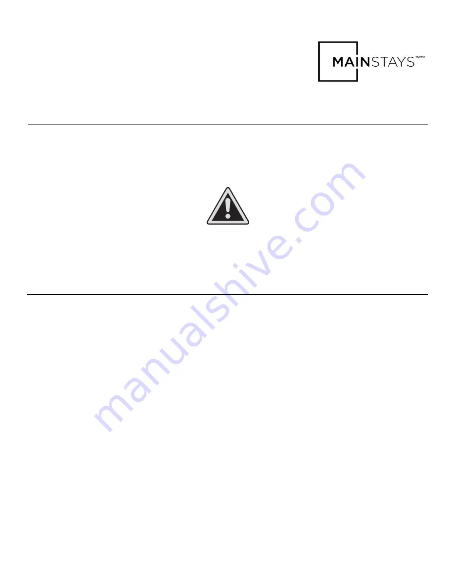 Mainstays 2176HBWM Assembly Instructions Manual Download Page 1