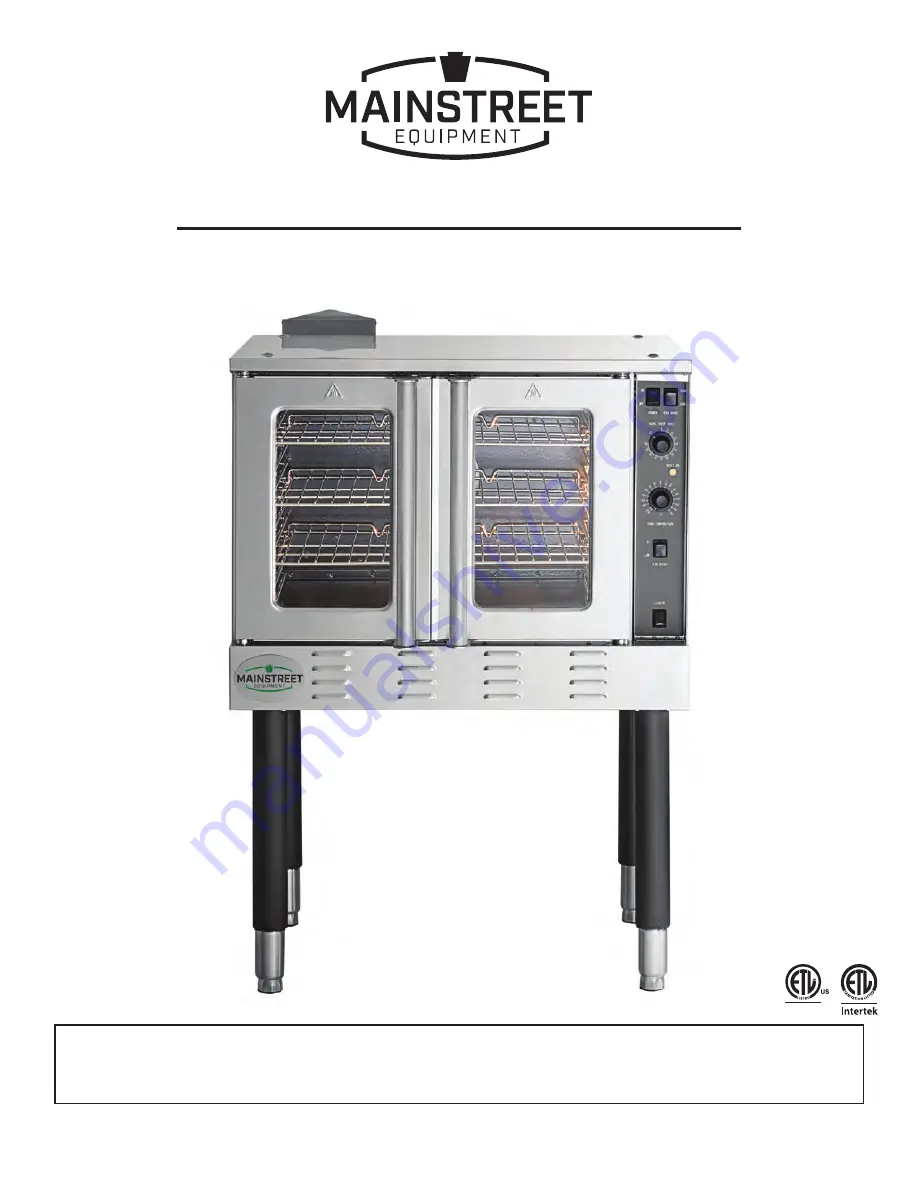 Mainstreet Equipment 541CG1L User Manual Download Page 1