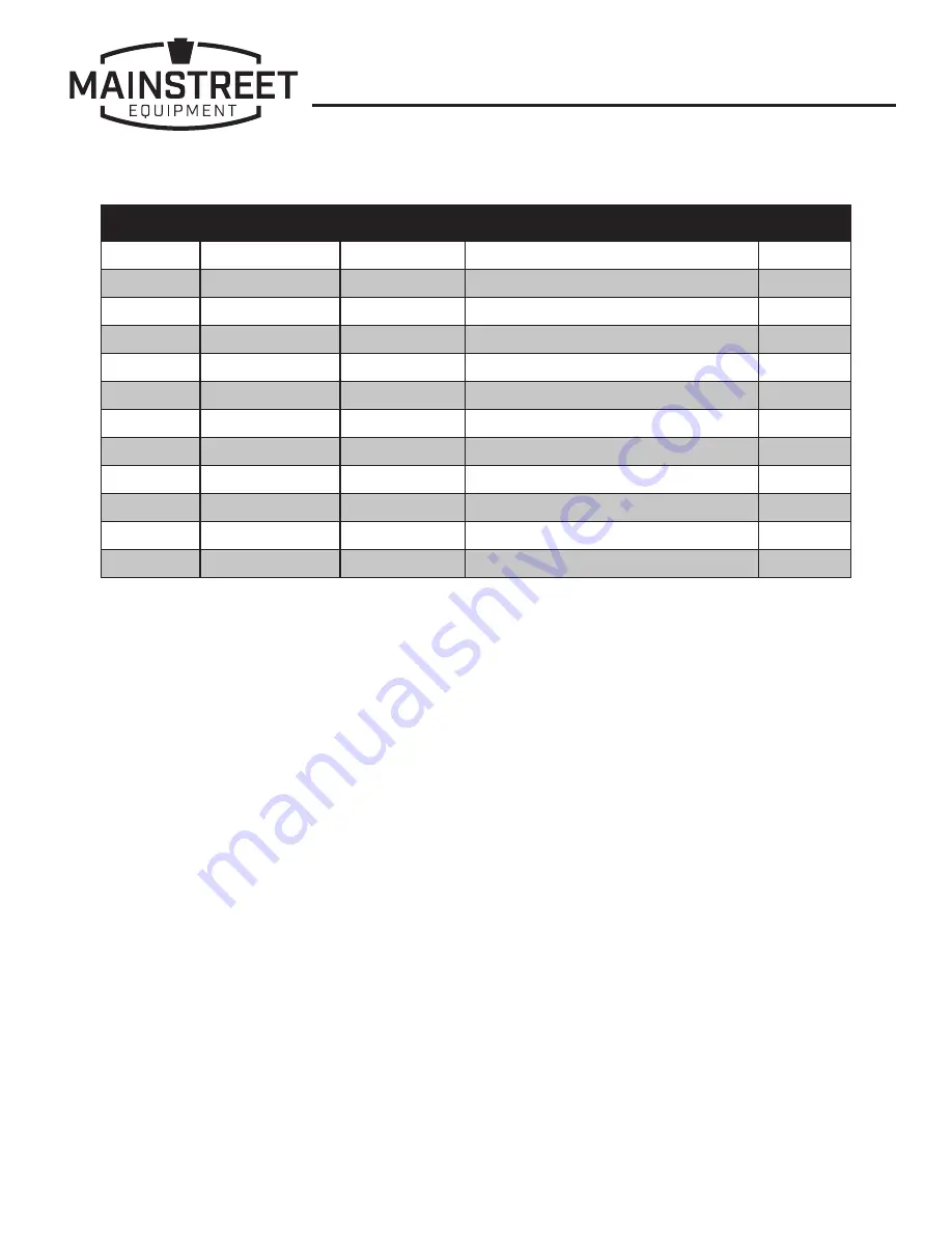 Mainstreet Equipment 541CG1N User Manual Download Page 26