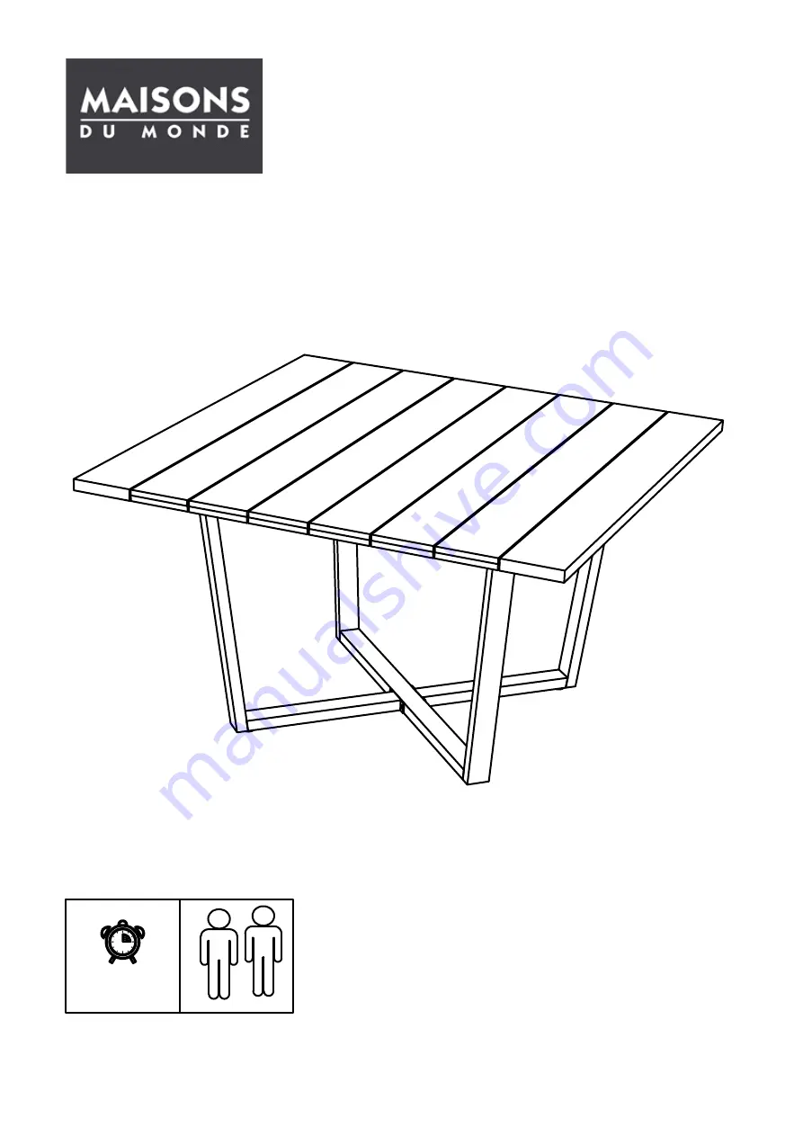 MAISONS DU MONDE LANZAROTE 198258 Manual Download Page 1