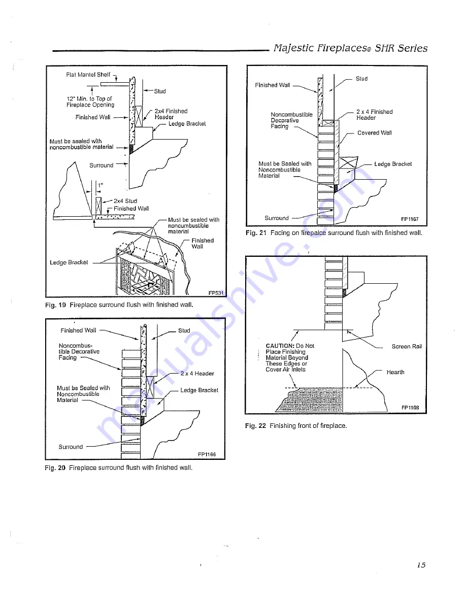 Majestic fireplaces SHR42 Homeowner'S Installation & Operating Manual Download Page 15