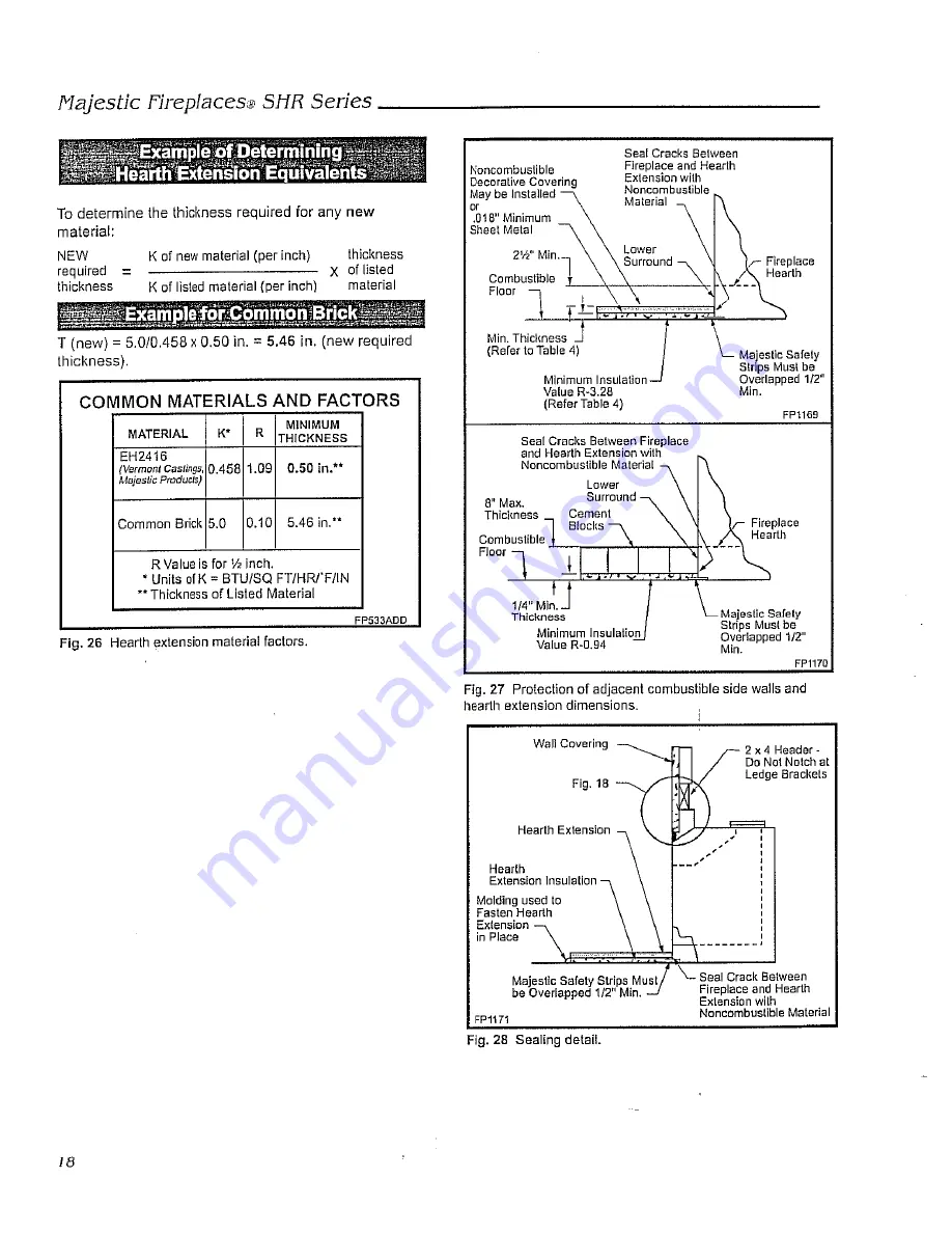 Majestic fireplaces SHR42 Homeowner'S Installation & Operating Manual Download Page 18