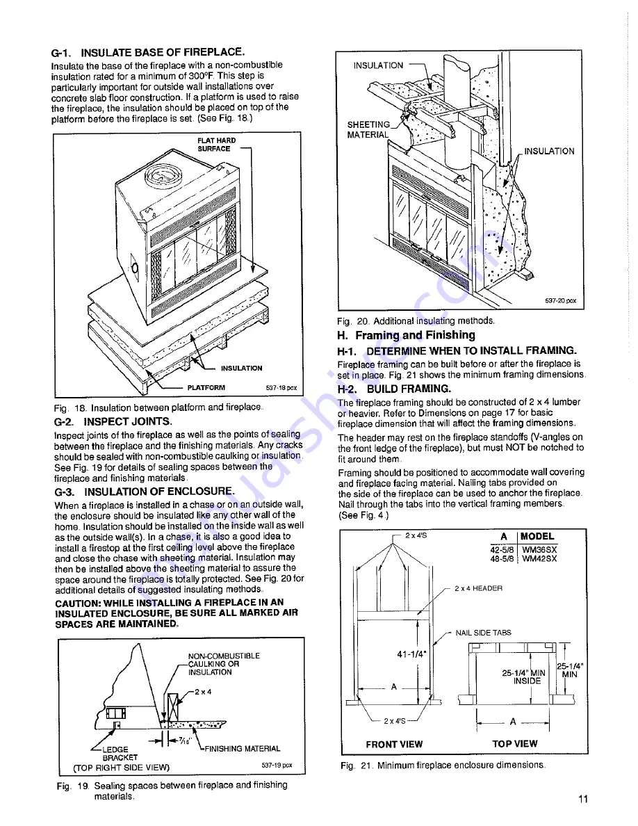 Majestic fireplaces WM36SX Installation Manual Download Page 11