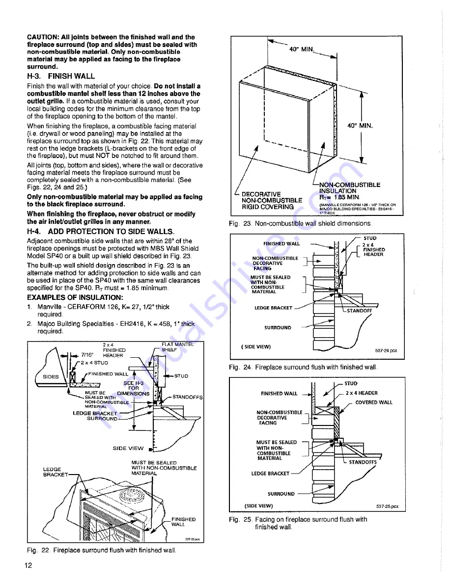 Majestic fireplaces WM36SX Installation Manual Download Page 12