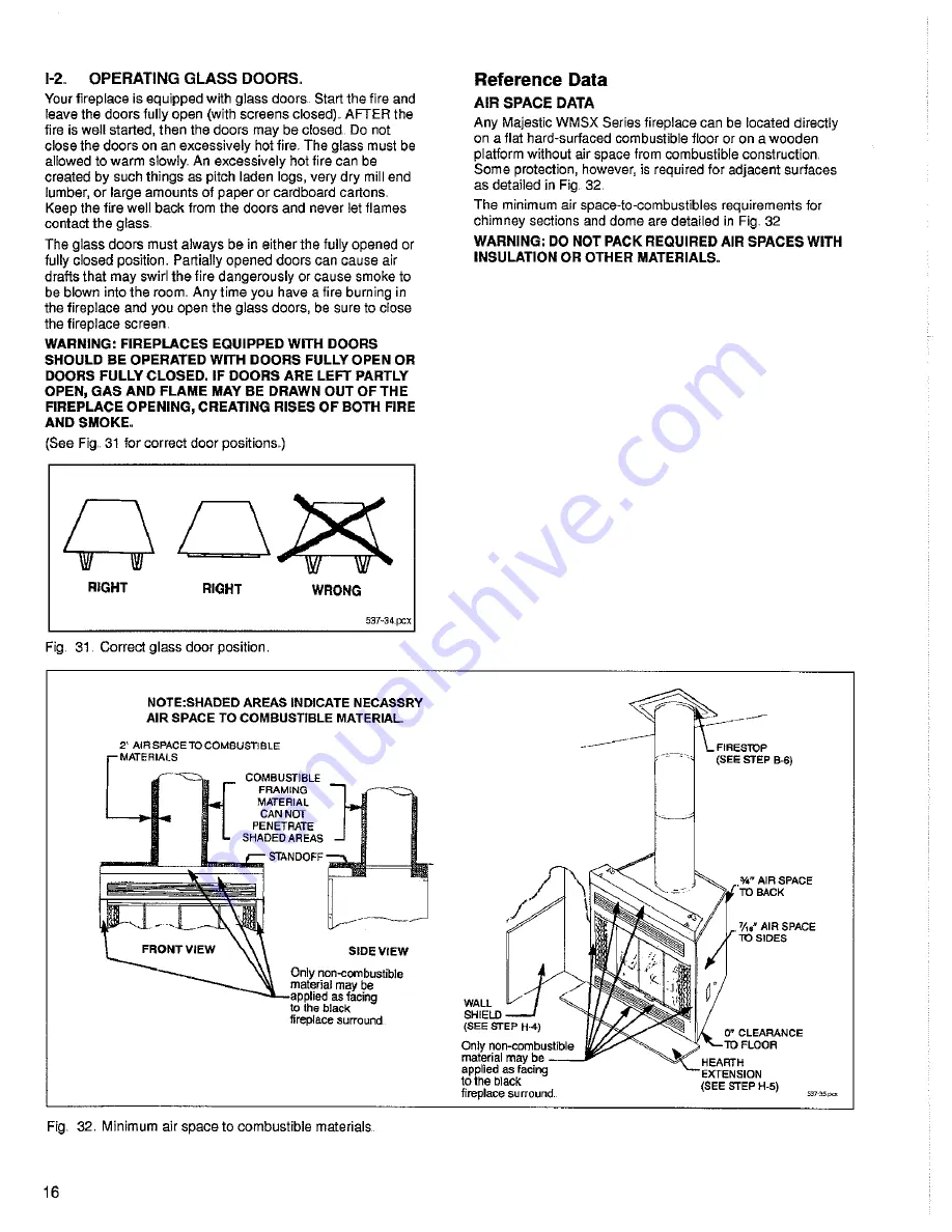 Majestic fireplaces WM36SX Installation Manual Download Page 16