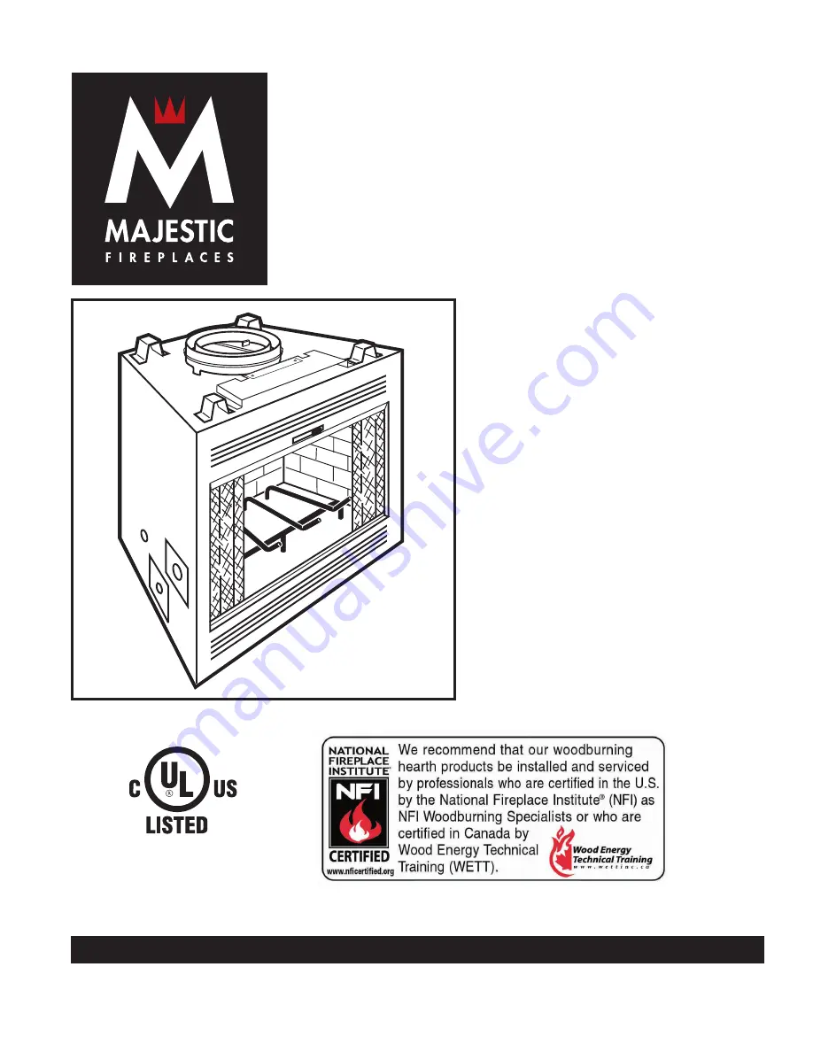 Majestic fireplaces WMC36 WMC42 Operating Manual Download Page 1