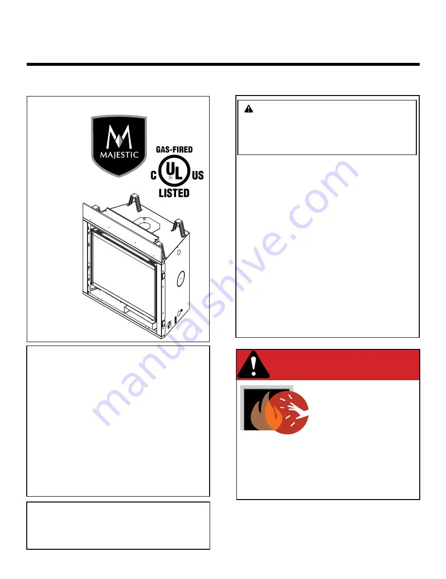 Majestic MERID36IN Installation Manual Download Page 1