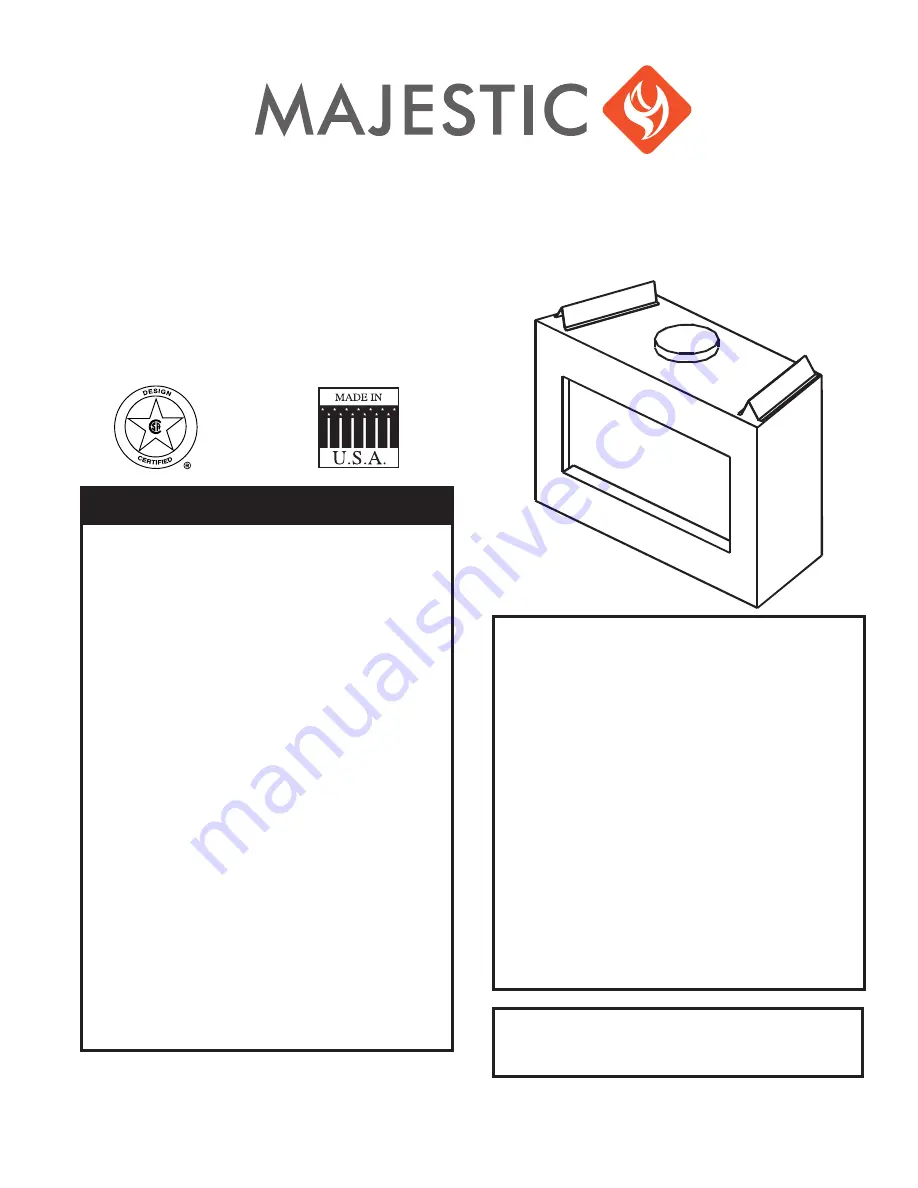 Majestic Super B-Vent Series BV4536 Скачать руководство пользователя страница 1