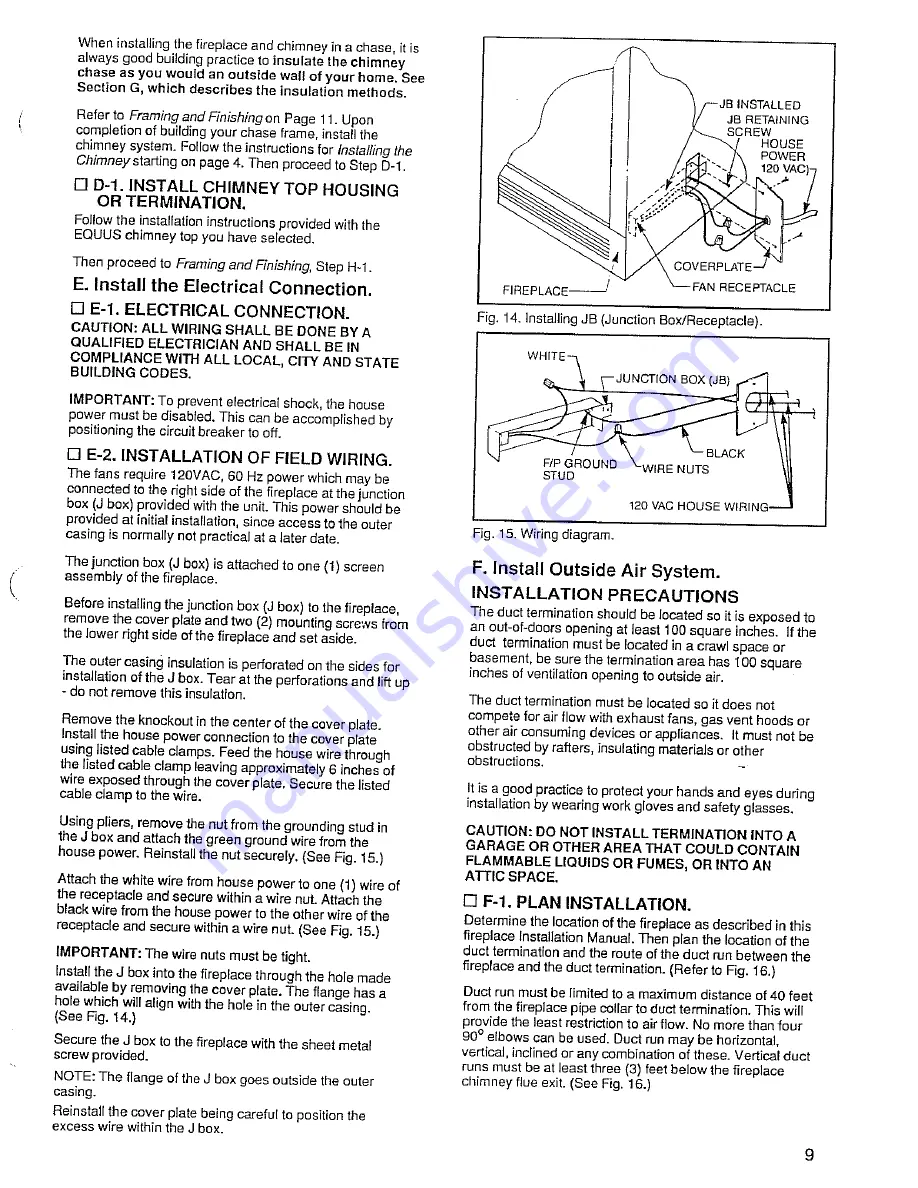 Majestic WM42HT-S Installation Manual Download Page 9