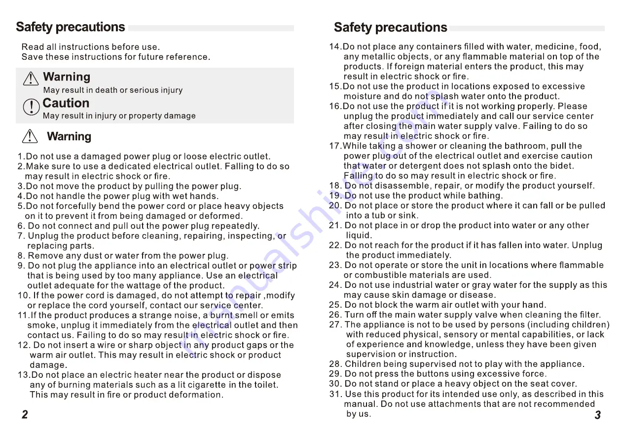 MAJOR & MAKER CLEAN COMFORT HYGIENE User Manual Download Page 3