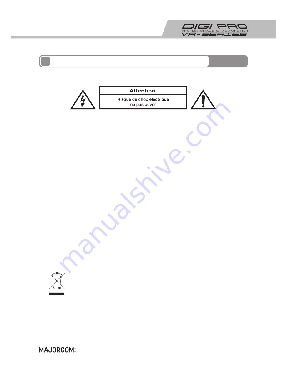 Majorcom: digiPRO 1200 Operating Manual Download Page 5