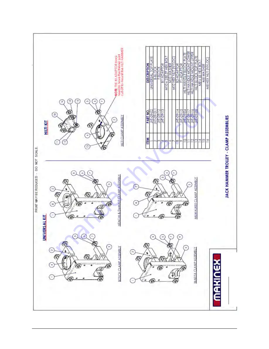 MAKINEX JHT Operator'S Manual Download Page 15