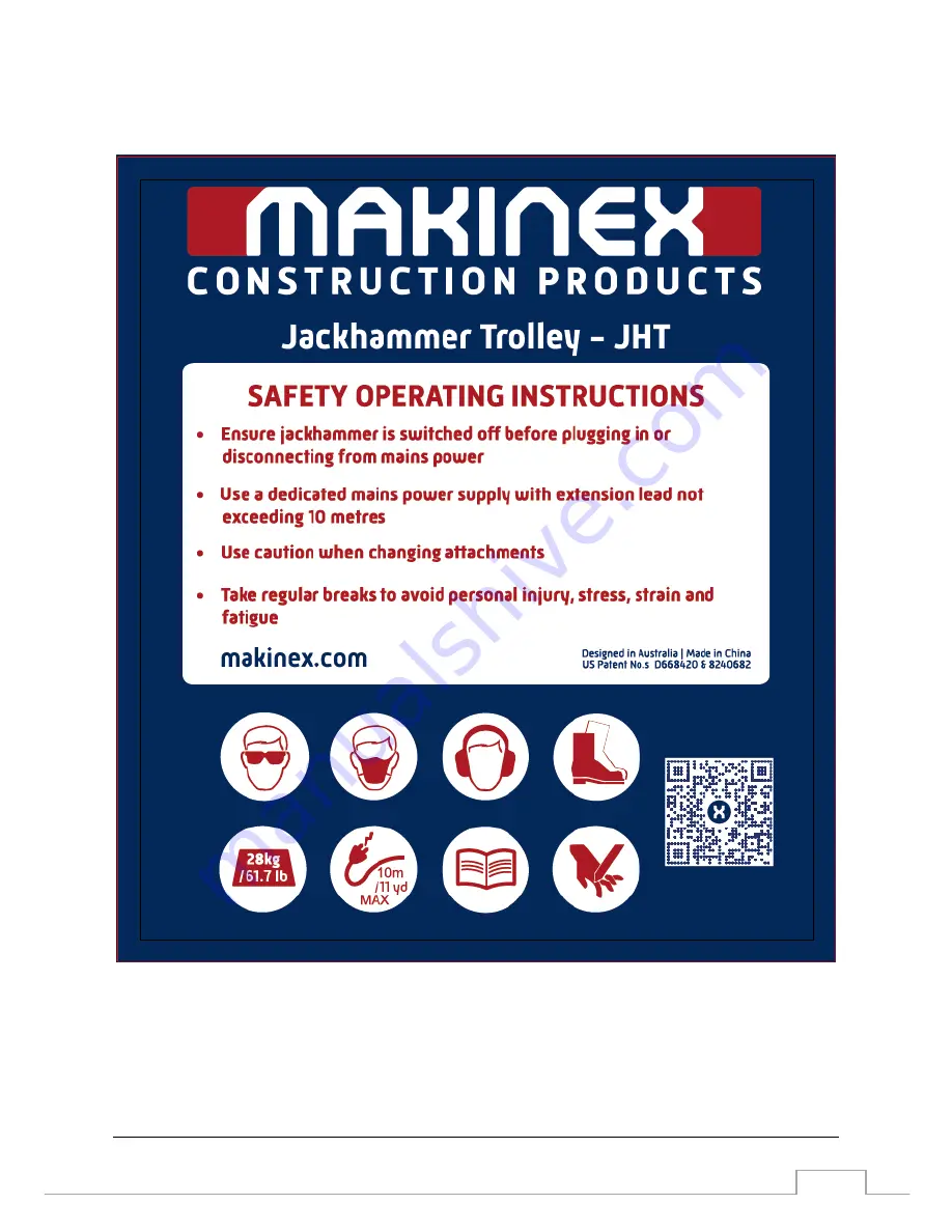 MAKINEX TE1000-AVR Operator'S Manual Download Page 8