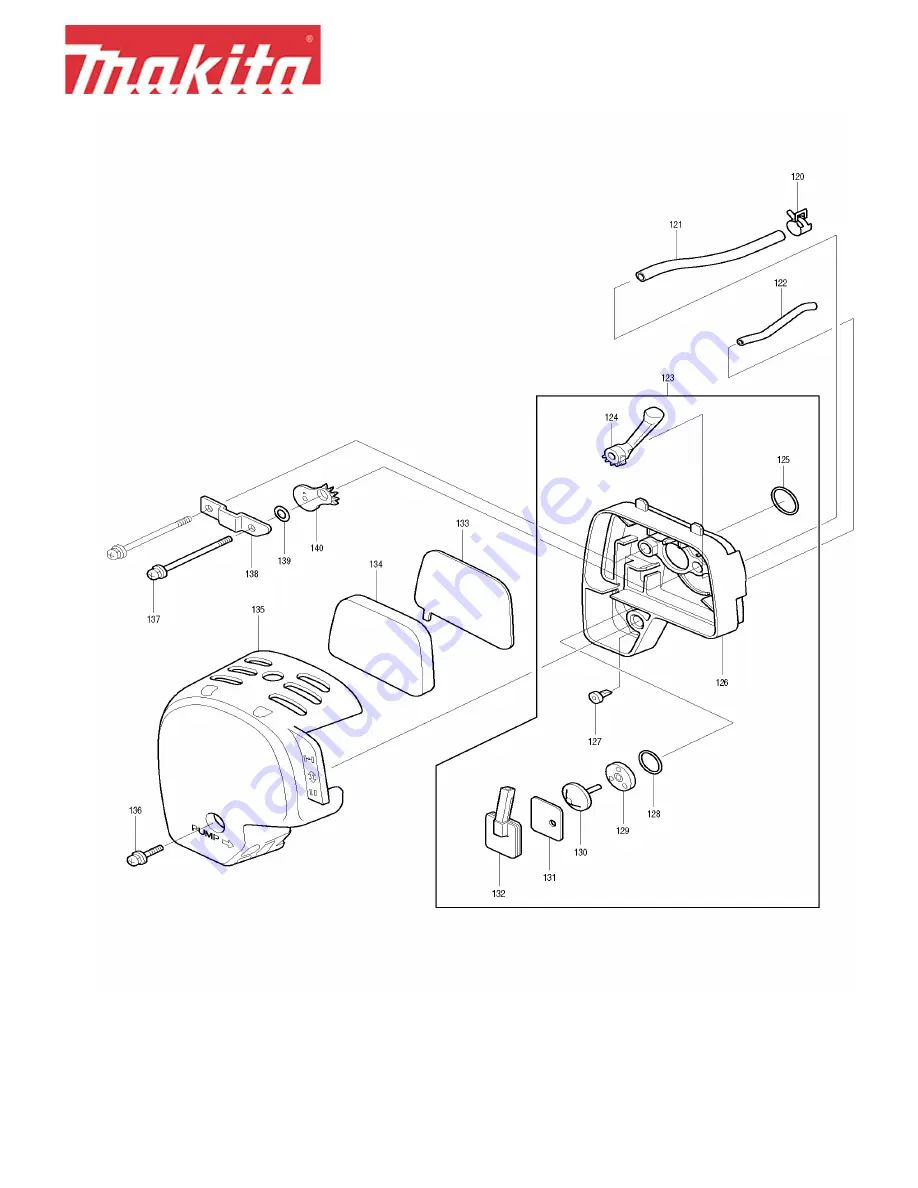 Makita BHX2500 Parts Breakdown Download Page 8