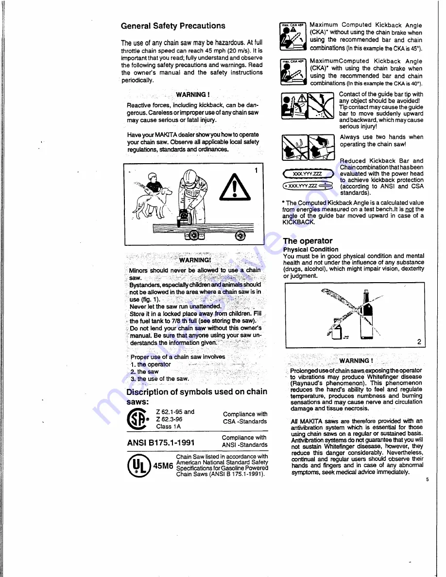 Makita DCS540 Owner'S And Safety Manual Download Page 5